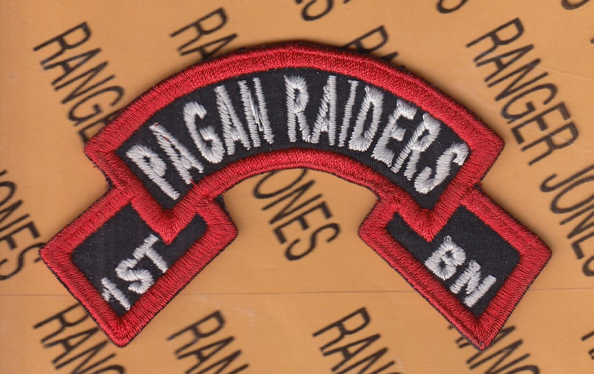 US Army 1st Bn PAGAN RAIDERS 179th Infantry 45th Division Korea Ranger patch c/e