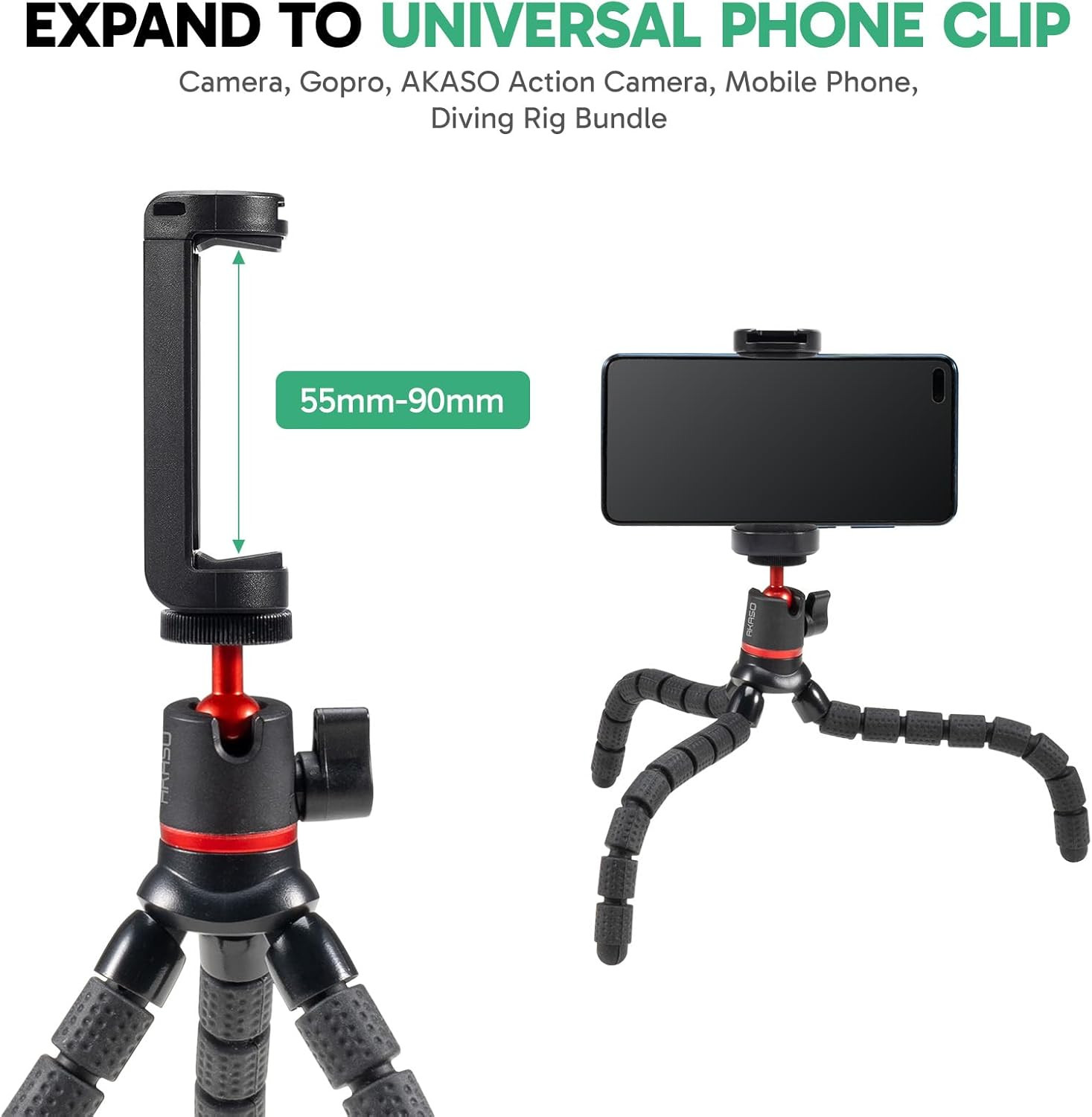 Action Camera Accessories Kit Compatible with Action Camera EK7000/Brave 4/Brav