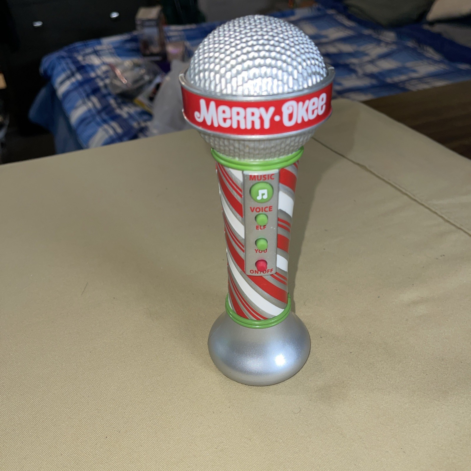 Hallmark Christmas Merry-Okee Karaoke Microphone Elf Voice Changer WORKS