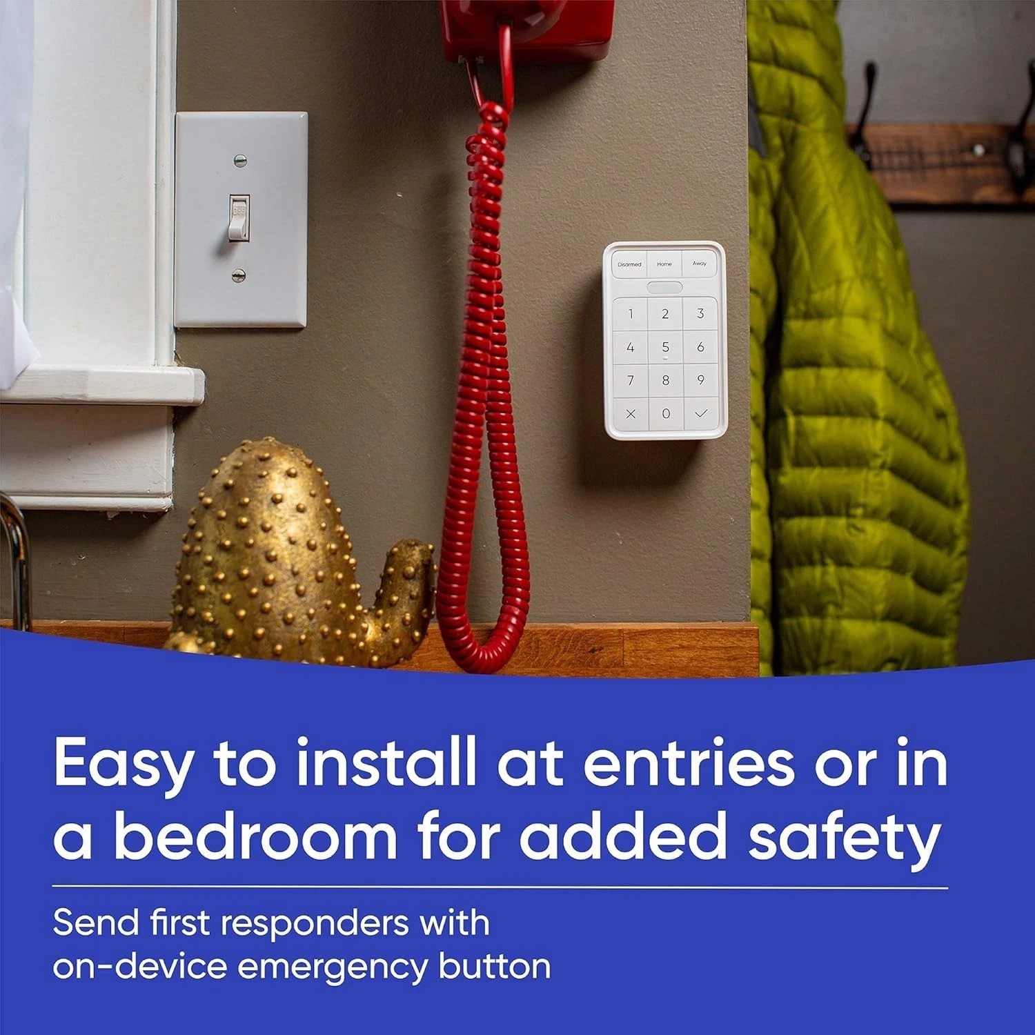 Home Security Wireless Keypad - Easy Installation & Motion Detection Features