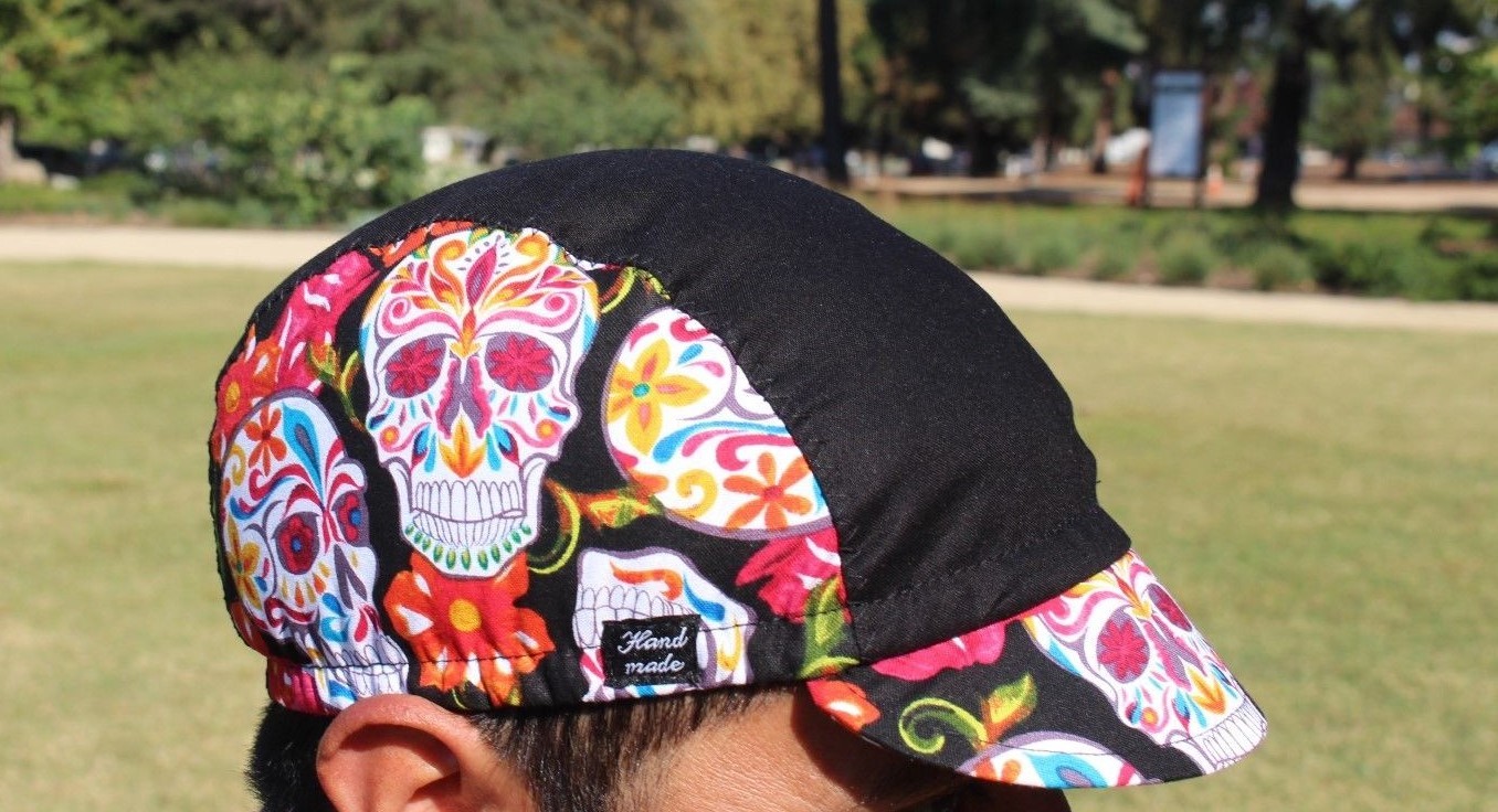 CYCLING CAP SKULL SUGAR HANDMADE ANY SIZE