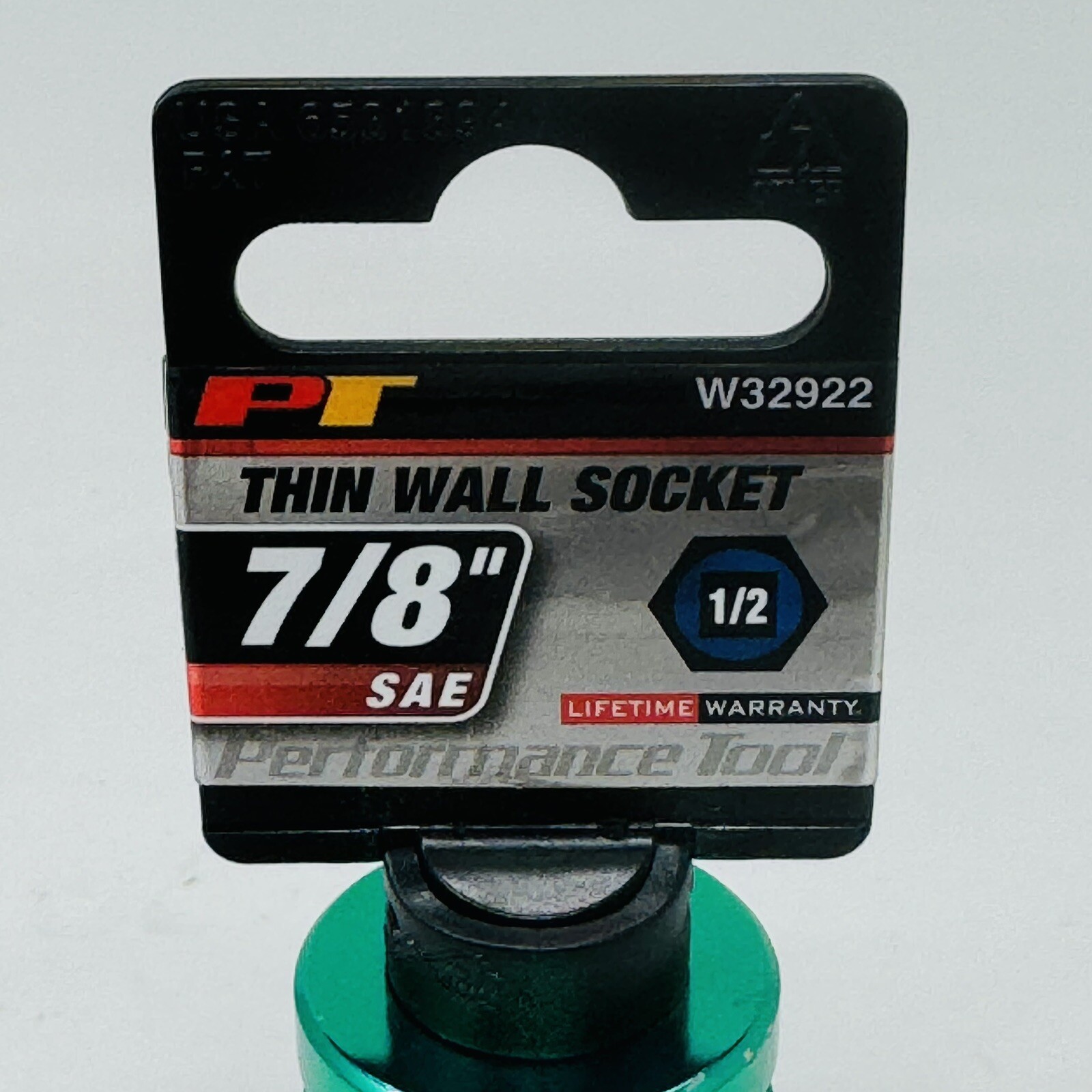 Performance Tool W32922 1/2 Inch Drive 7/8 Inch Thin Wall Color Coded Socket