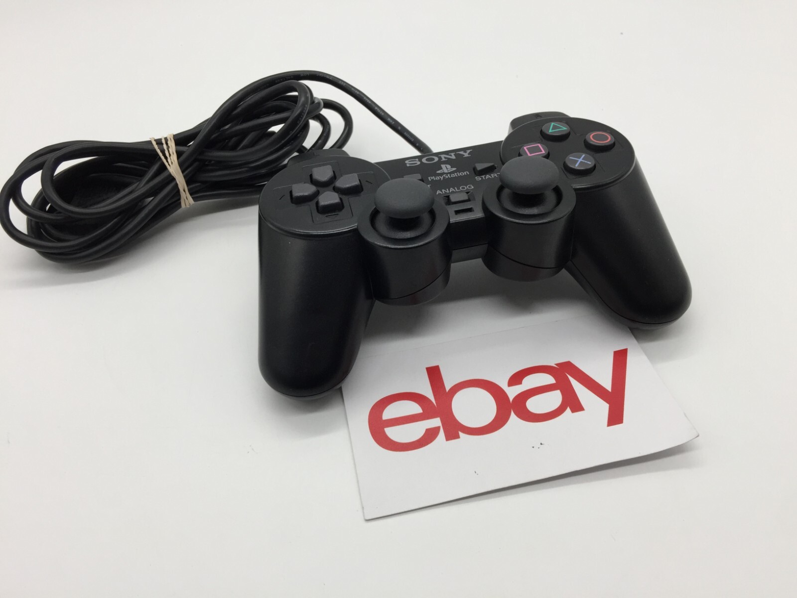 SONY Playstation 2 PS2 DualShock Wired Controller (SCPH-10010) BLK - FREE S/H