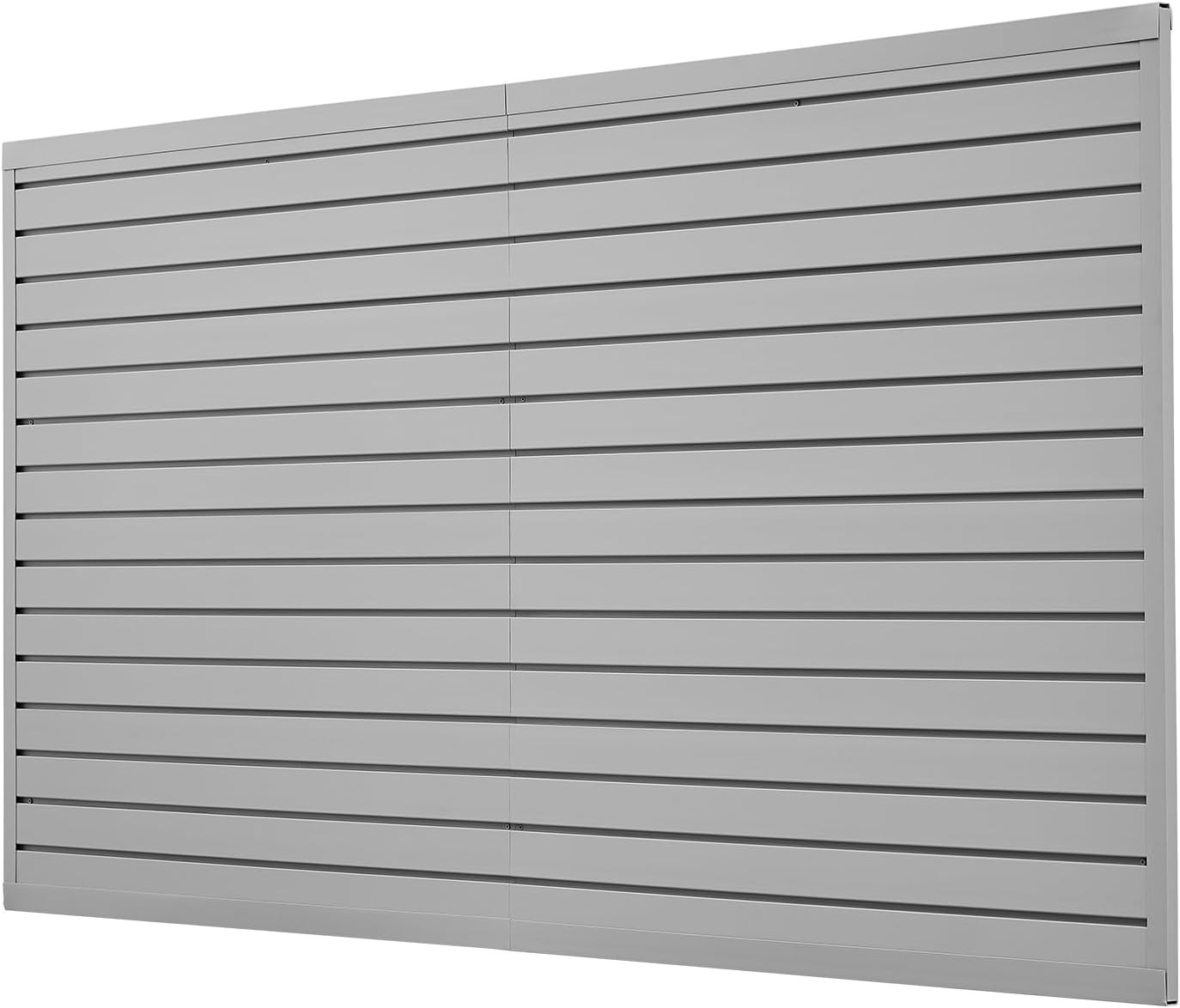 Adjustable 8x4 Ft Grey PVC Slat Wall Panel for Garage Storage & Display