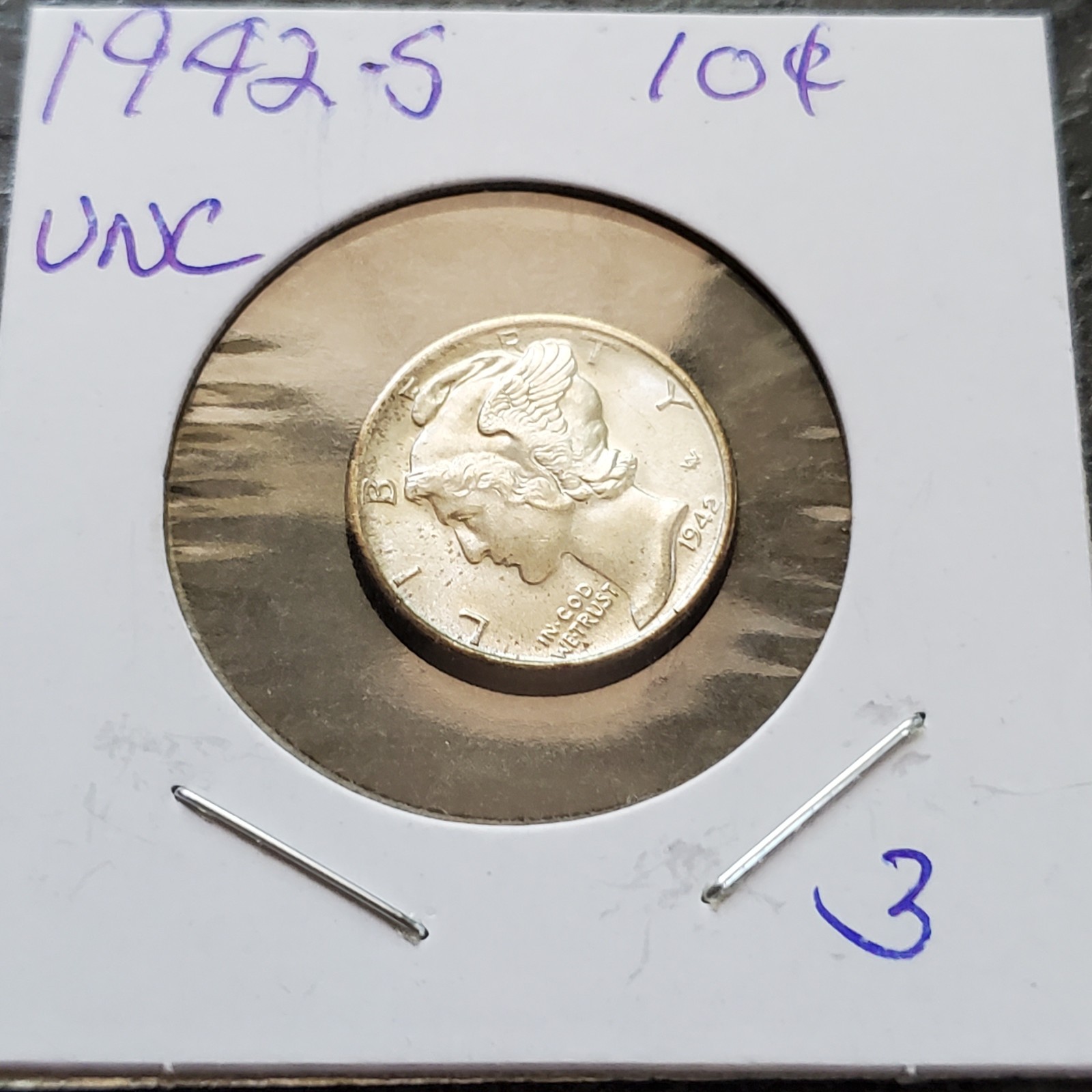 1942-S MERCURY DIME BU-UNC  #3