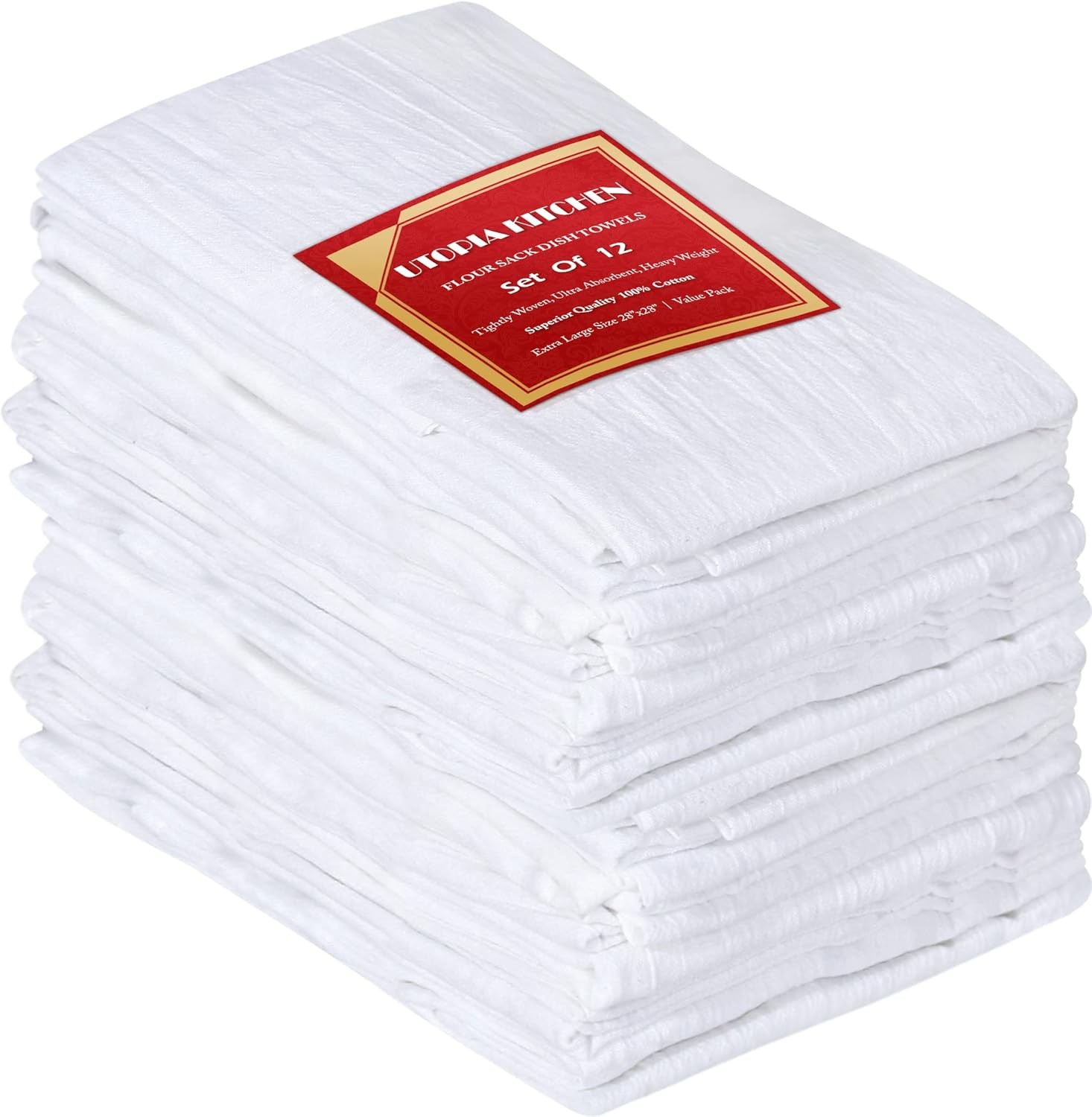 White Flour Sack Towels [ - ] 100% Cotton Tea Towels for Cleaning & Drying -