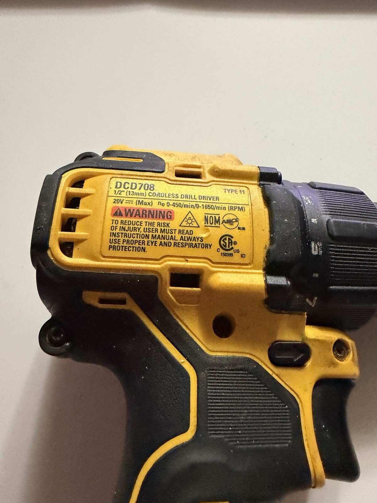 DeWalt Atomic Compact DCD708 Brushless 1/2" Cordless Drill Driver - Tool Only