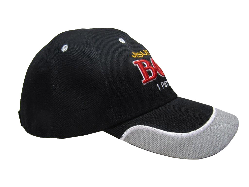 Jesus Is My Boss BLACK Embroidered Hat Cap Unisex Adjustable One Size Fits All