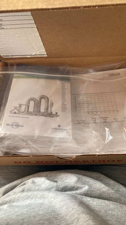 Micro Motion Mass flow Sensor Brand new