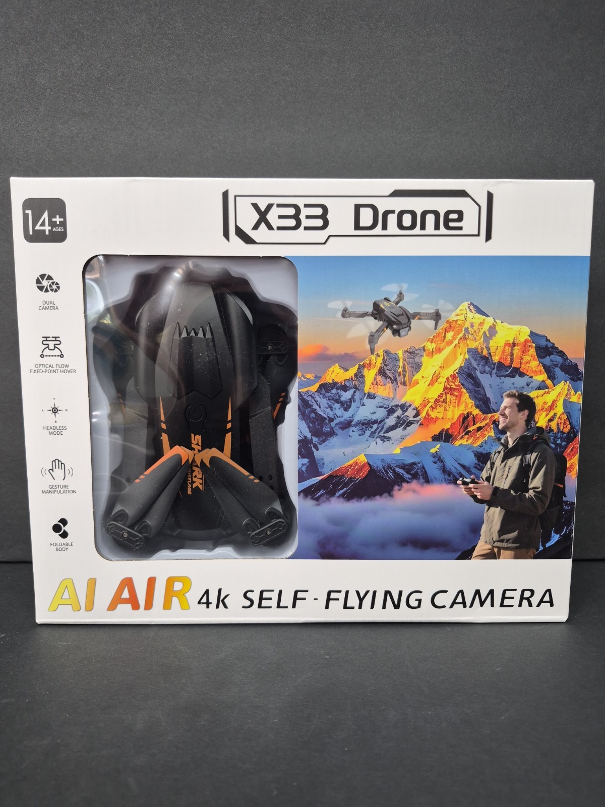 X33 AI Air 4k Self Flying Drone, Brand New