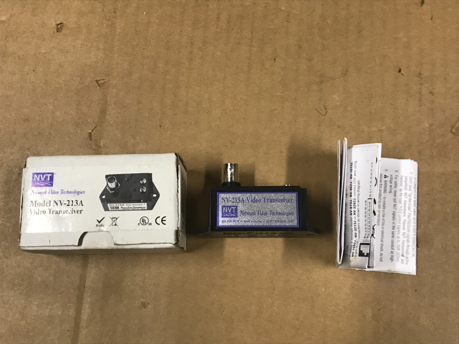 Network Video Technologies - Model NV-213A Video Transceiver