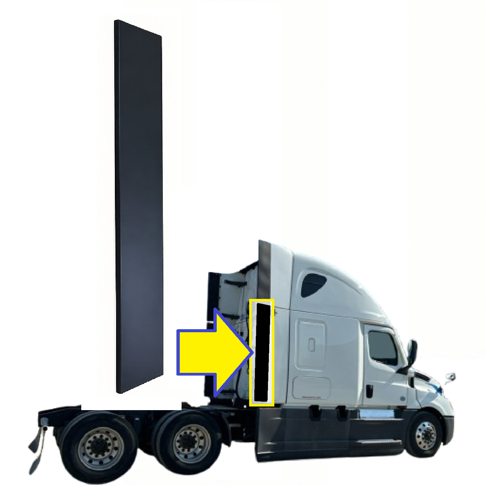 Freightliner Cascadia 2018-24 Cab Extender Fairing Extension Lower RH(Passenger)