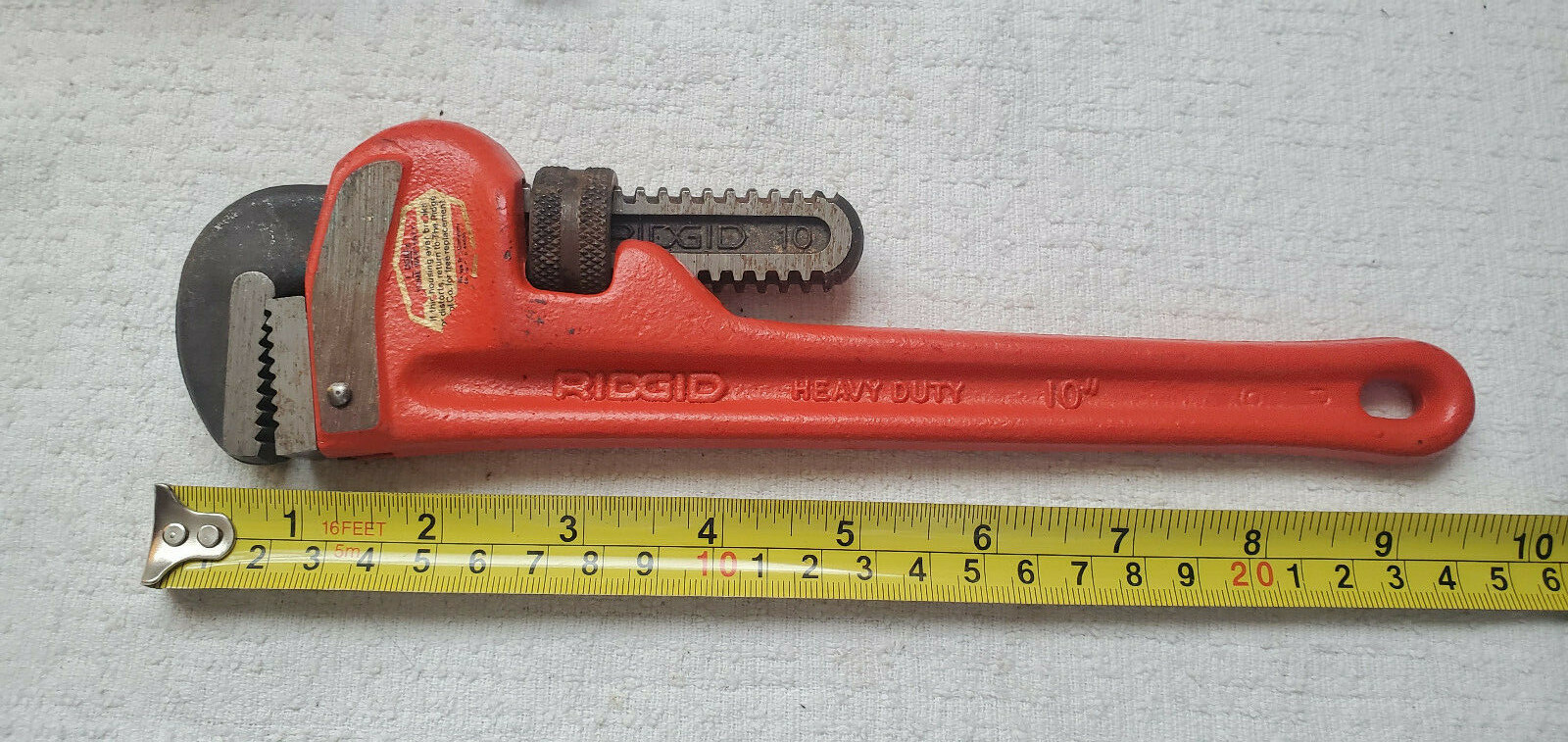 NEW RIDGID TOOLS 31010 10" HEAVY DUTY STEEL STRAIGHT PLUMING PIPE WRENCH