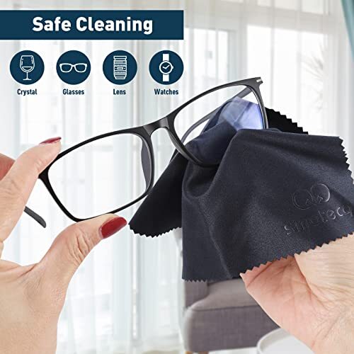 Assorted Colors Microfiber Cleaning Cloths, Cleans Lenses, Screen, 6X7'',12 PCS