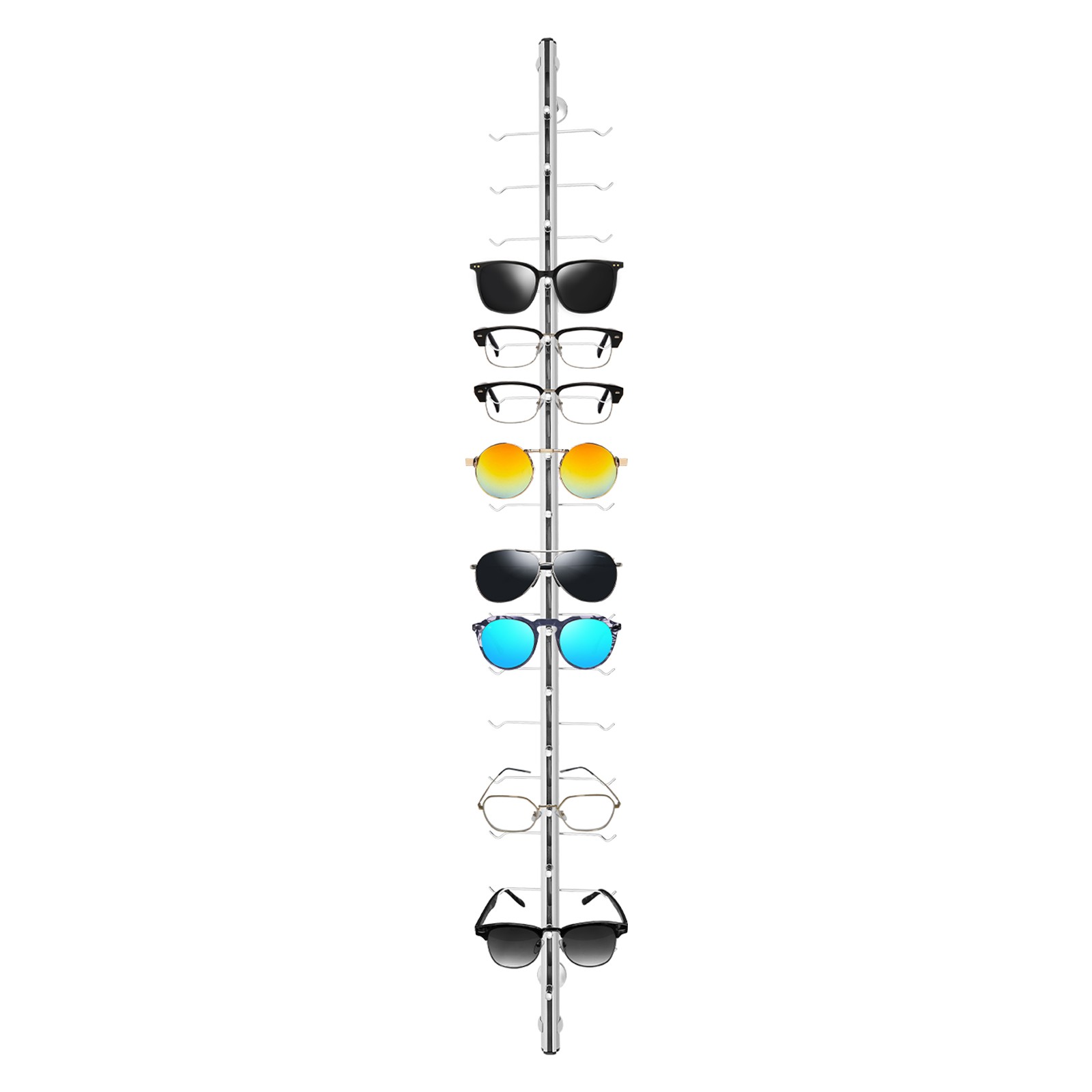 10 Pcs Aluminium Eyewear Eyeglasses Sunglasses Display Rod Frame Rack