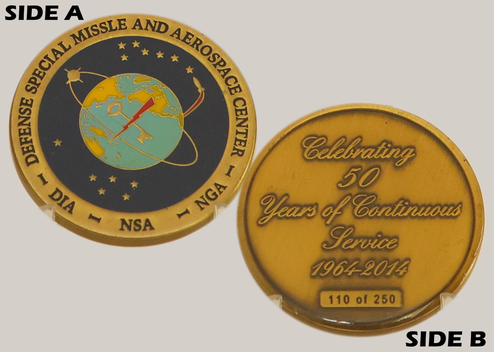 Defense Special Missle Aerospace Center NSA DIA NGA Challenge Coin  M#4