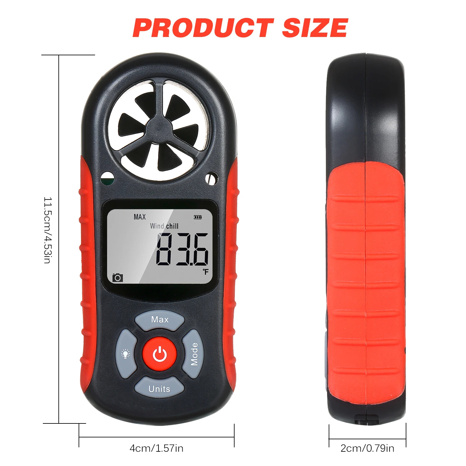 8-in-1 Handheld Digital Anemometer Wind Speed Meter Measuring Tool