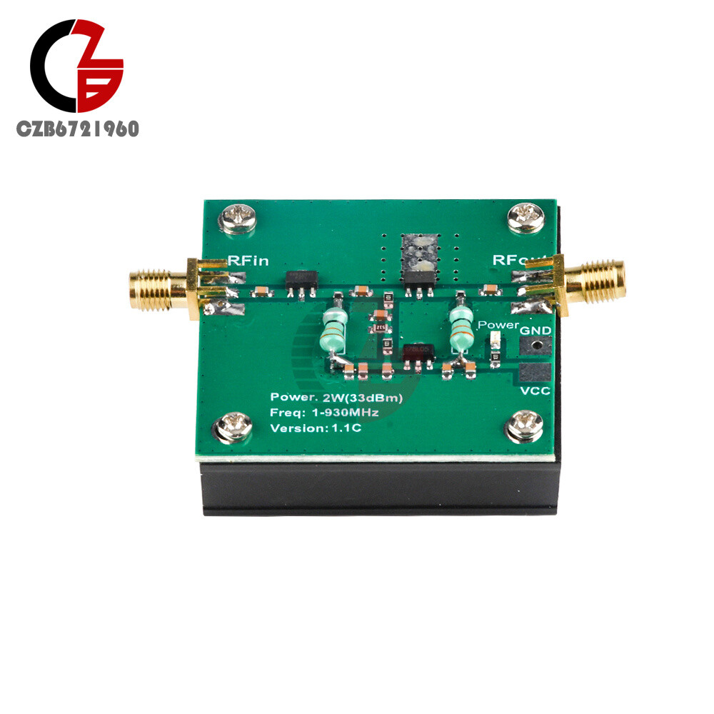 RF Broadband Amplifier Low Power Module 1-930MHz 2.0W DC12V FM Amateur Radio
