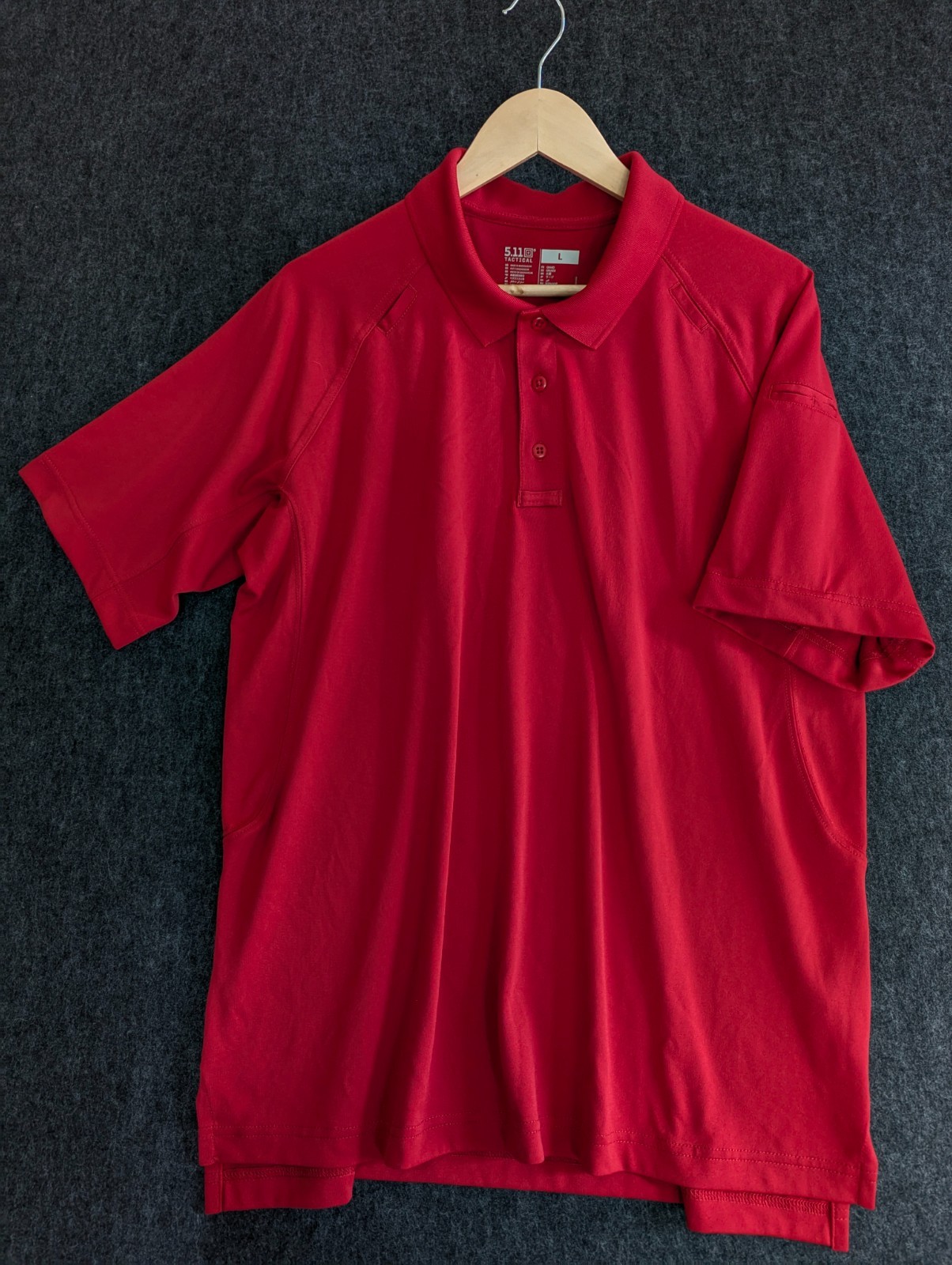 5.11 Tactical 71049 Men's Short Sleeve Performance Polo, Range Red, Large