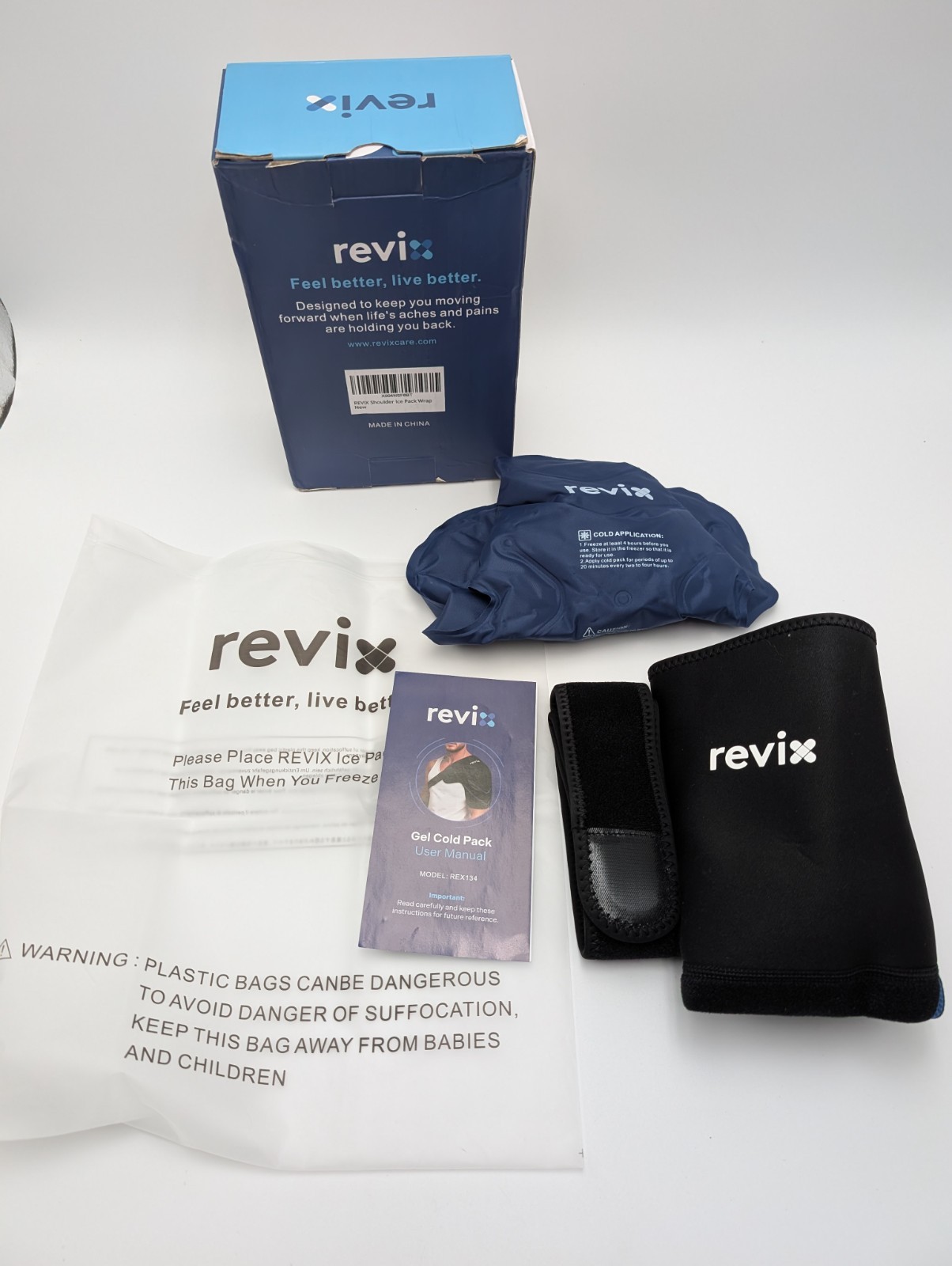 REVIX Gel Cold Pack for Shoulder Open Box Unused