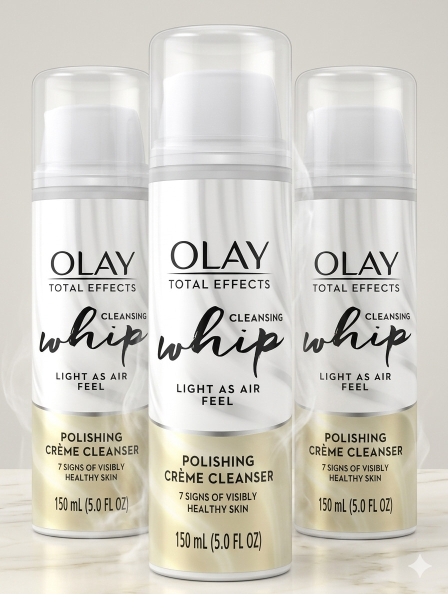Olay Total Effects Whip Cleanser Pump 5oz Pack of 3
