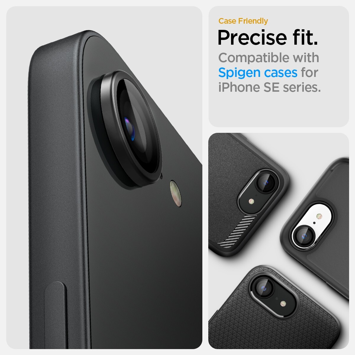 For iPhone 16e | Spigen Glas.tR EZ Fit Optik Pro Camera Lens Protector