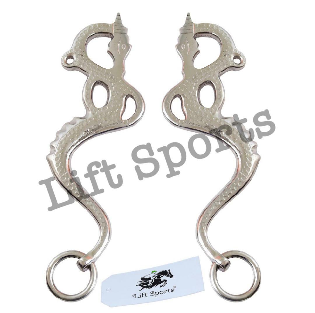 Dragon Hackamore Cheeks Bitless Horse Bit English Western Stainless Steel