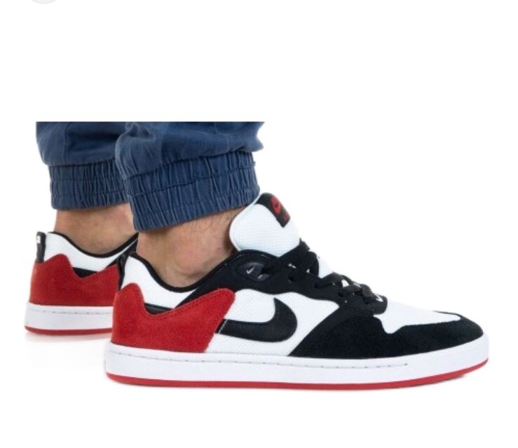 Men Nike Alleyoop SB Skateboard Shoes Sneakers White/Black/Univ. Red CJ0882-102