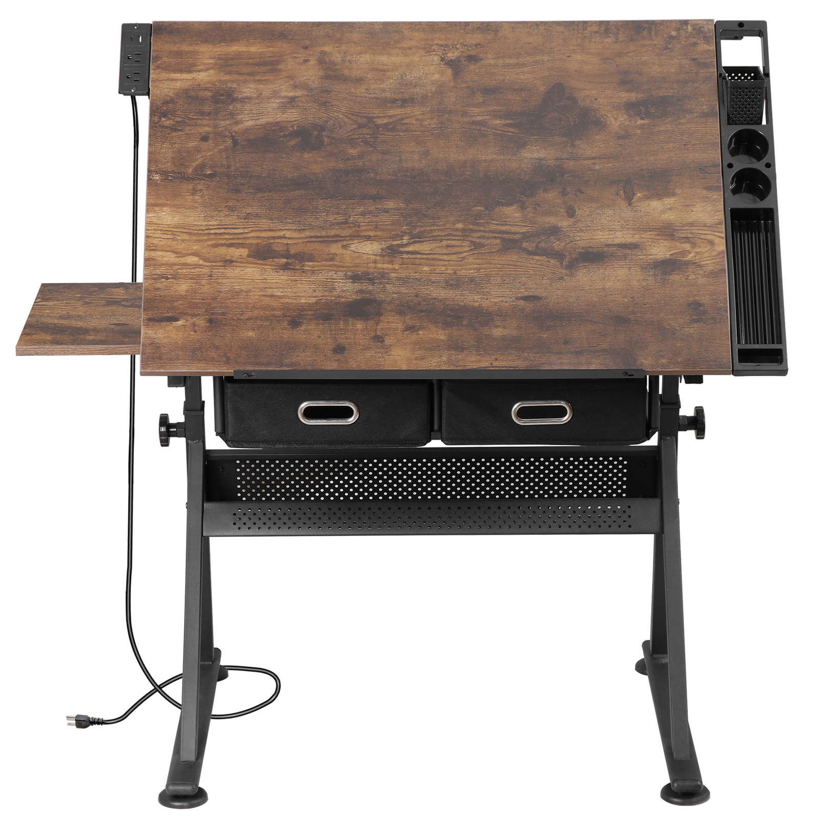 Height Adjustable Drafting Table Drawing Artist Craft Desk w/Stool Outlet Retro