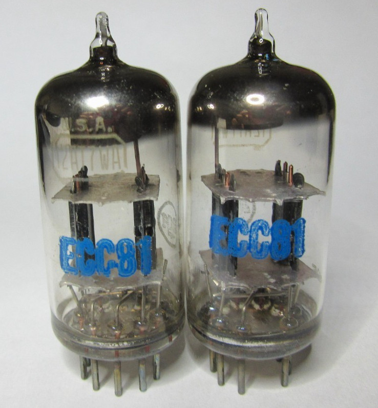 MATCHED PAIR RCA NOS NIB ECC81 6201 12AT7WA TUBES