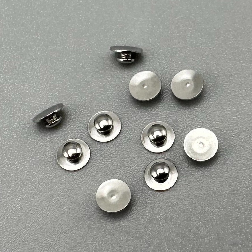 10Pcs Dental Orthodontic Lingual Buttons Weldable Round Metal Plain Base Button