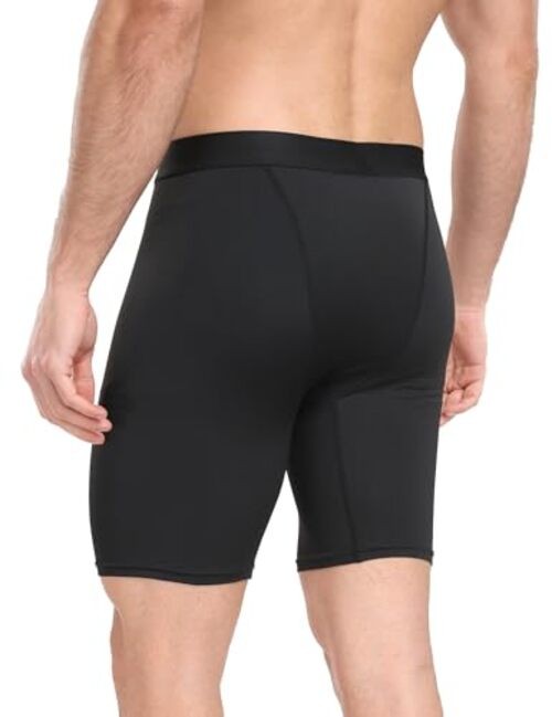 4 Pack Compression Workout Shorts Men Performance Sports Large 4 Pack: Black