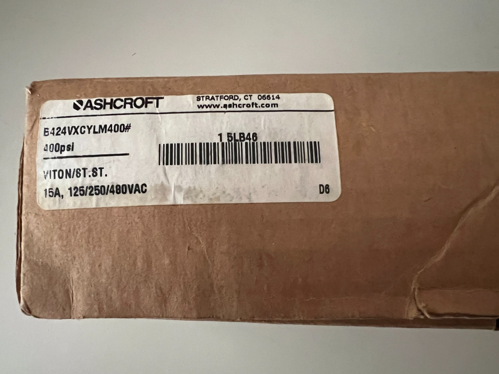 ASHCROFT B424VXCYLM400# Pressure Switch 400 PSI NIB