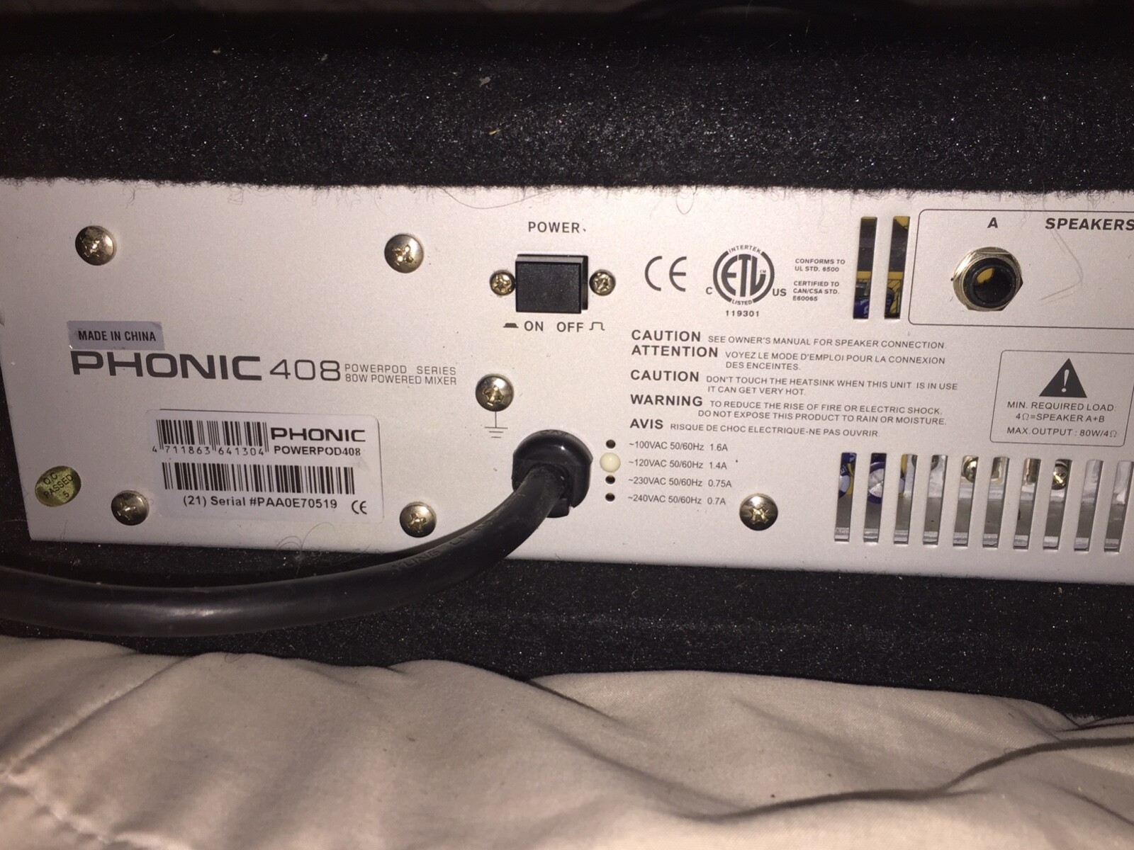 Phonic 408 Powerpod Series 80w Powered Mixer
