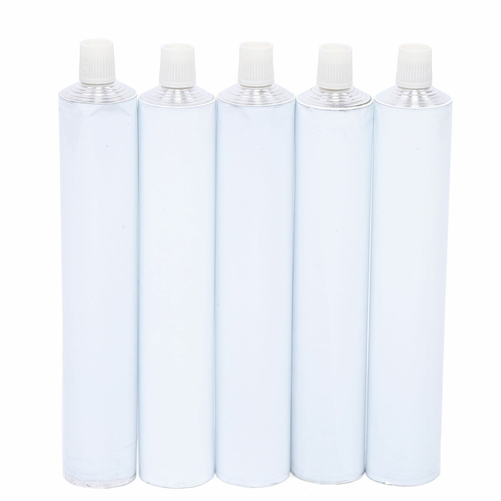 100pcs Portable 100ml Aluminum Empty Toothpaste Tubes With Needle Cap White