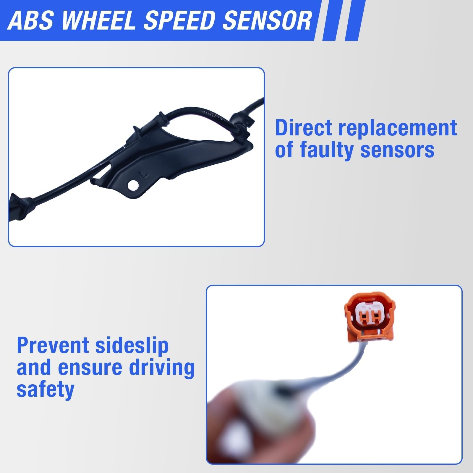 ABS Wheel Speed Sensor Front Left Right Compatible with 2003-2007 Honda Accord 2