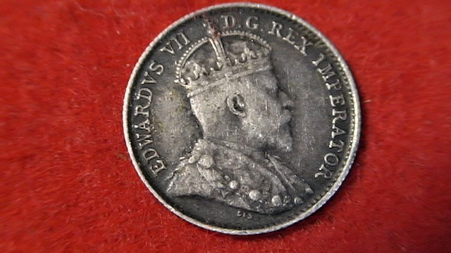1906 Canadian .925 Silver 5 Cent Coin