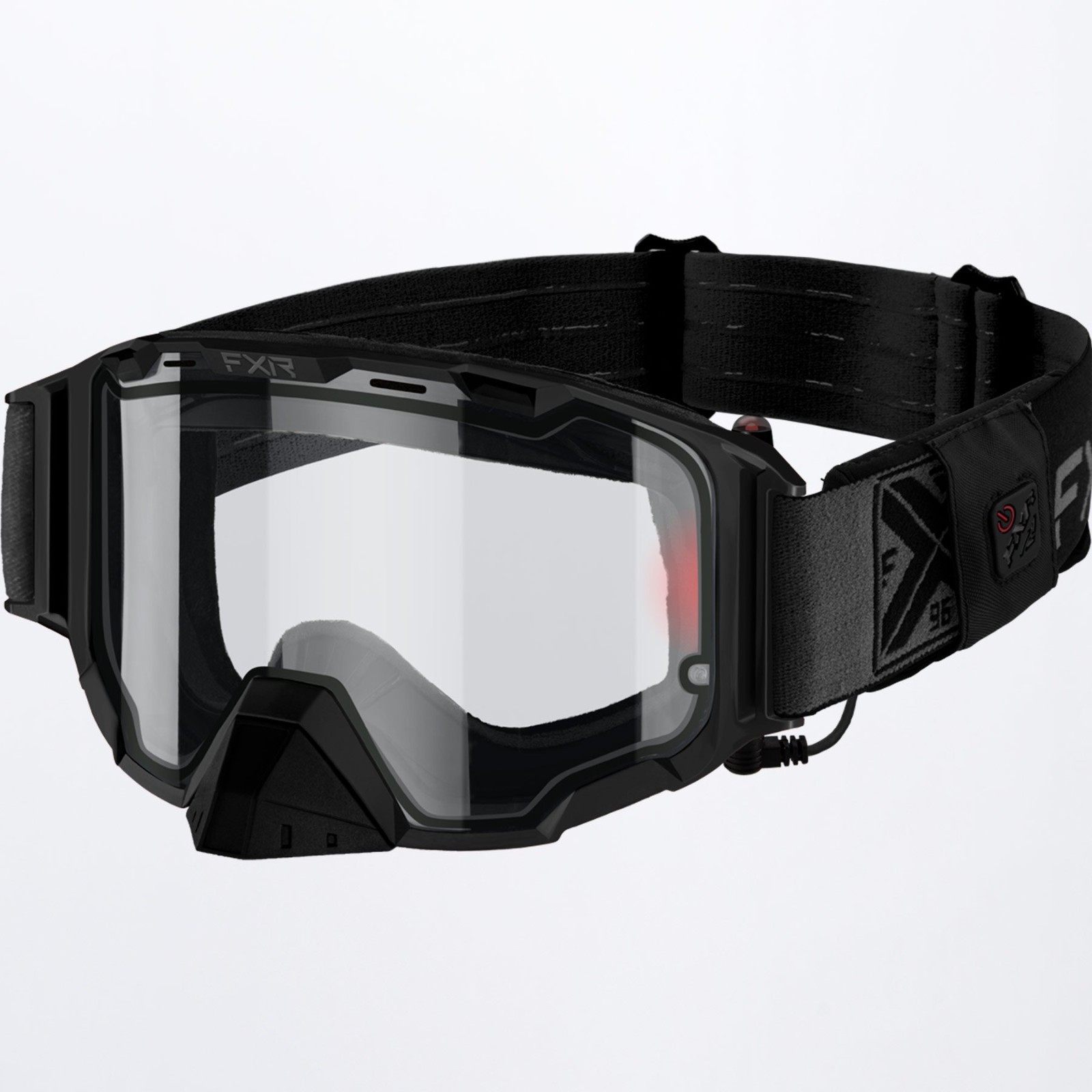 FXR Maverick Cordless Electric Goggle, Heated Snowmobile Goggles, Black Ops Edt.