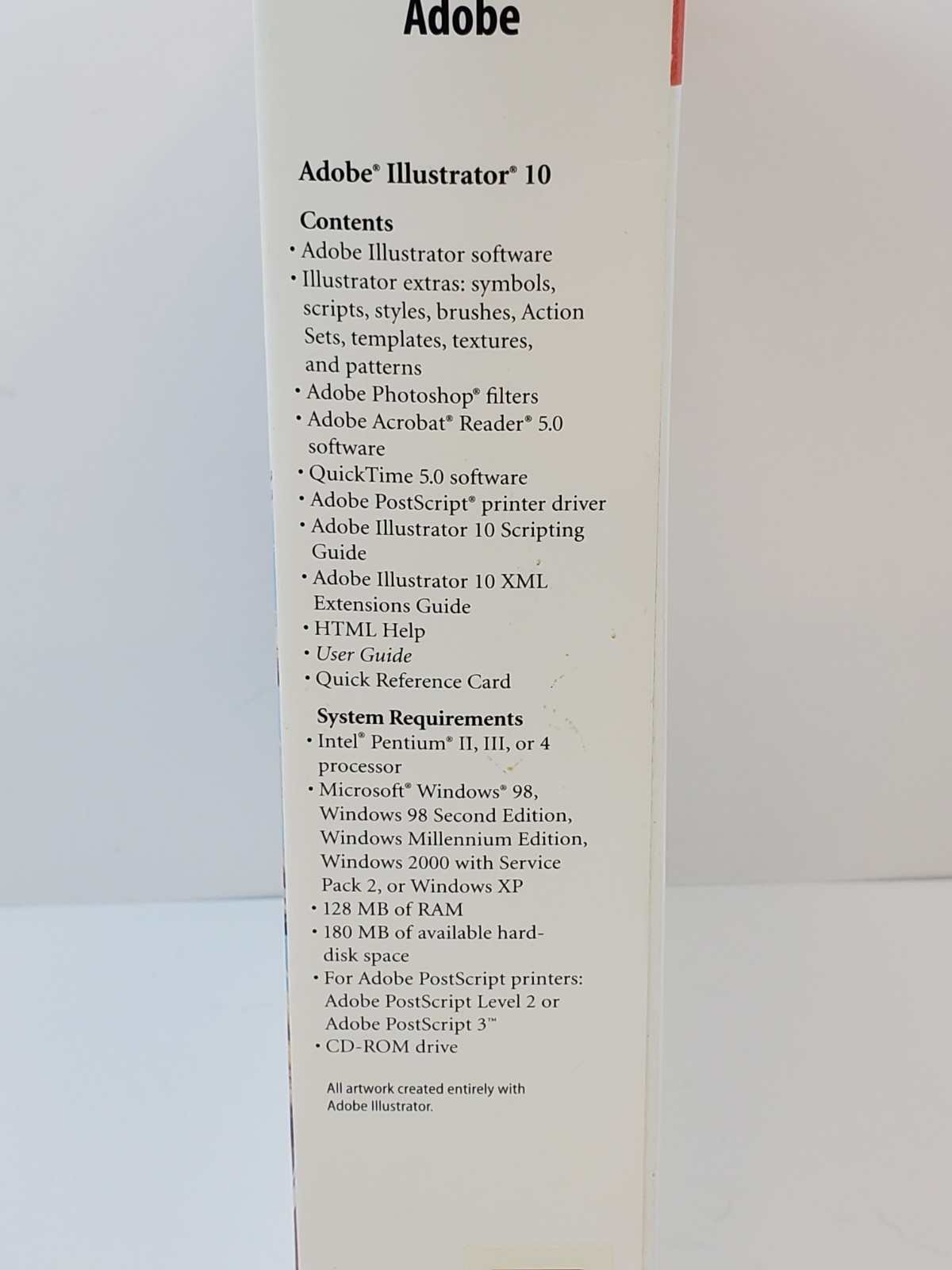 Adobe Illustrator 10 in Original Box Education Version