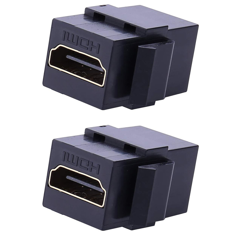 2x HDMI Keystone Jack Female to Female Coupler Snap-in Insert Adapter Wall Plate