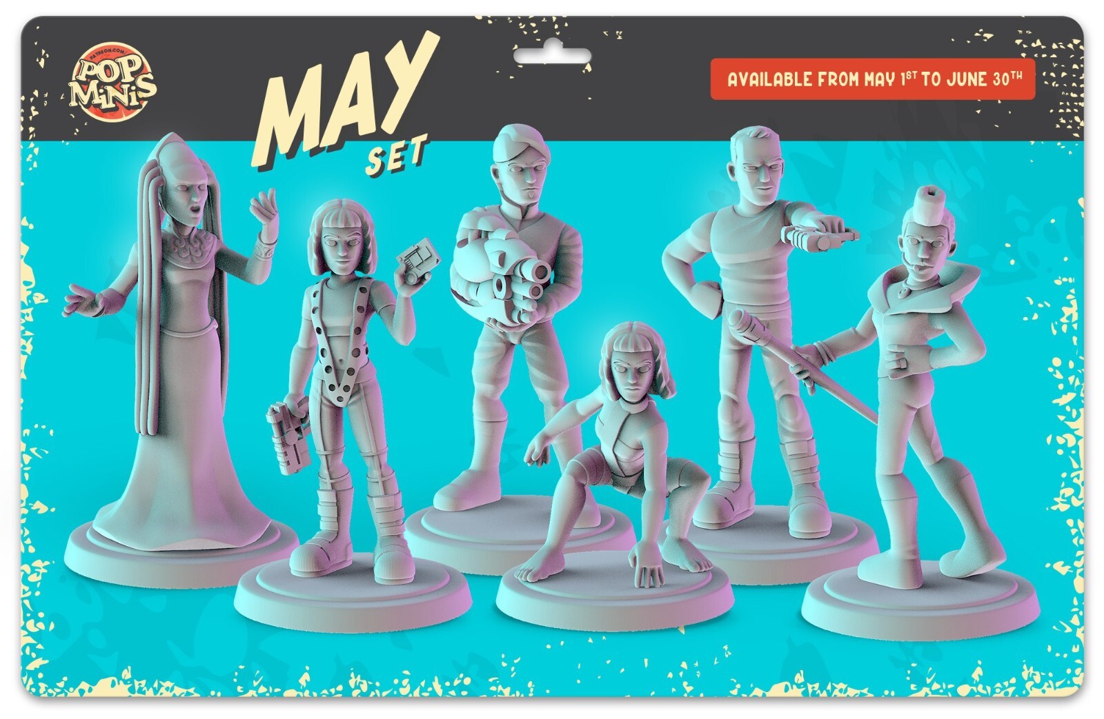 UNPAINTED 5th Fifth Element Set of 6 3d Printed Models