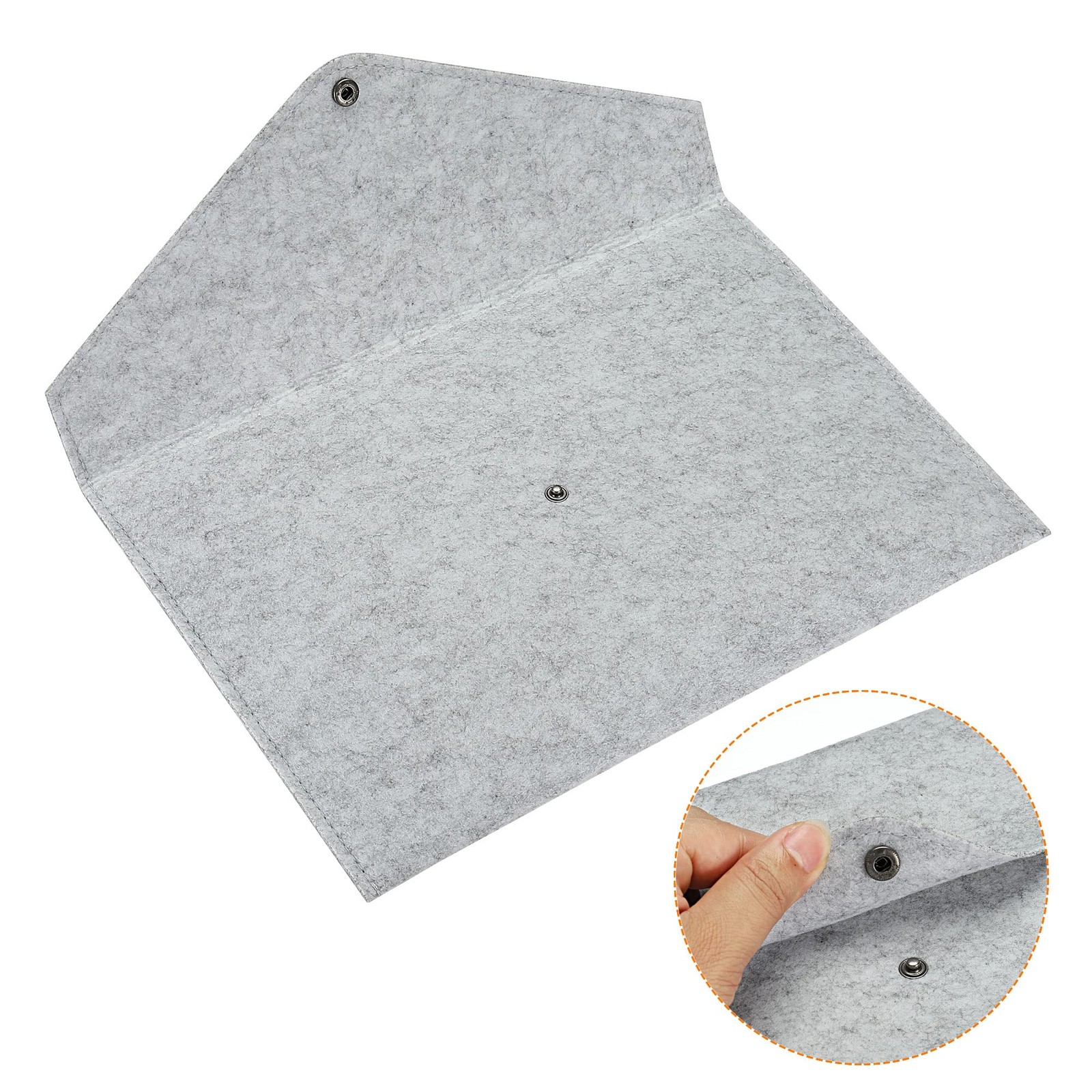 PATIKIL File Bag Felt Folder 2 Pack A4 Envelope Large, Gray, Dark Gray