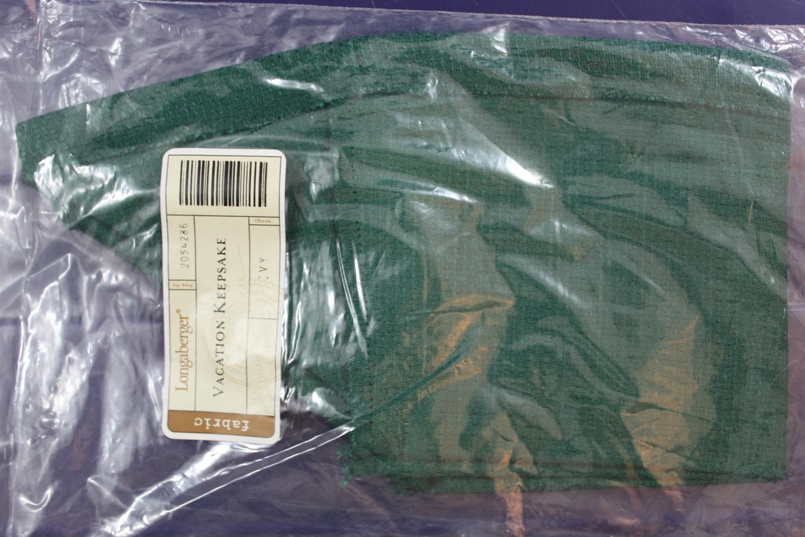 Longaberger 2003 Vacation Keepsake Basket Ivy Green Solid Liner #2054286 - NEW