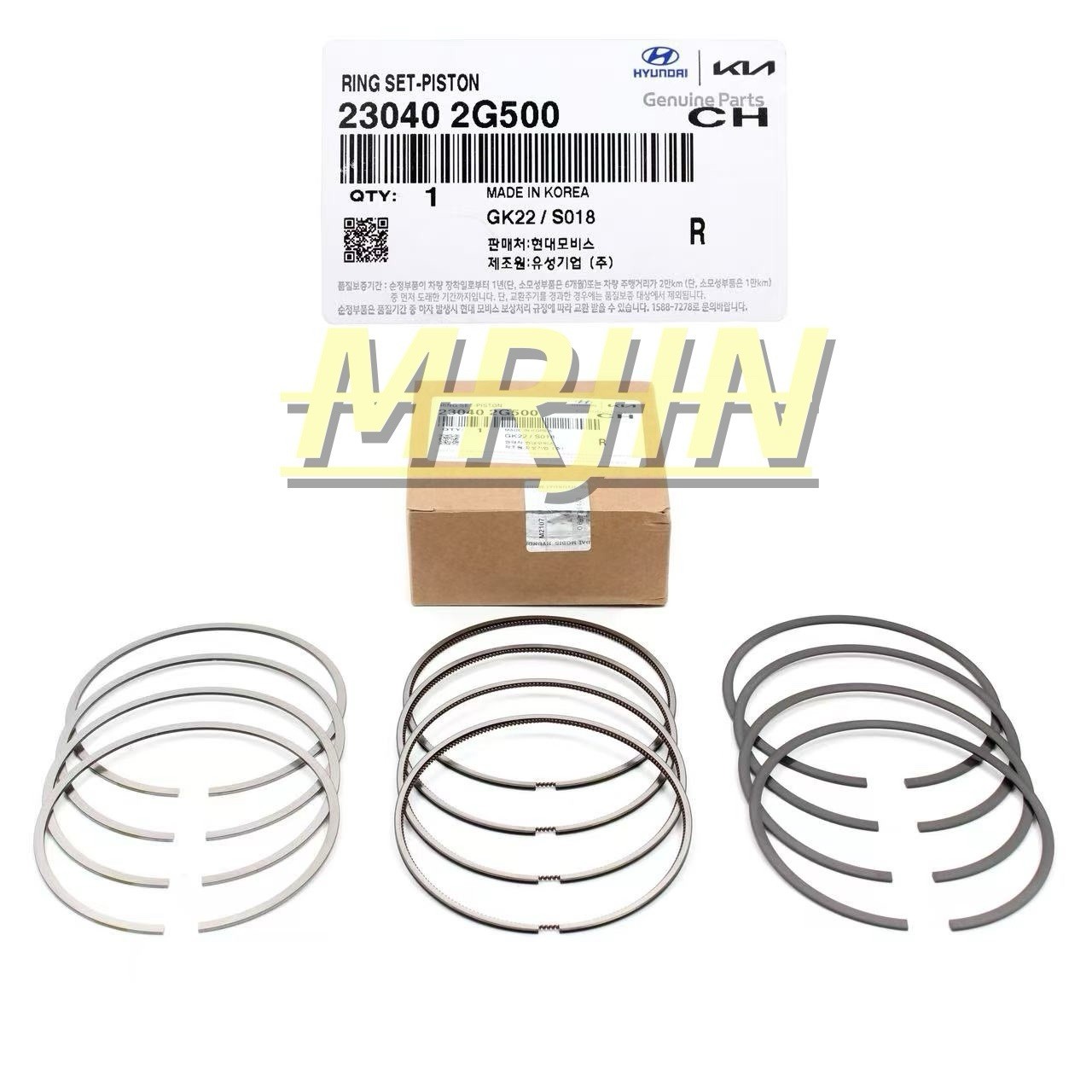 GENUINE Engine Piston Rings for 11-18 Santa Fe Sport Sonata Optima Sorento 2.4L