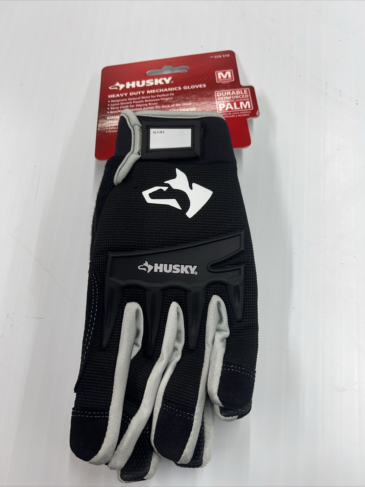 Husky Heavy Duty Mechanics Work Gloves Pair Size Medium
