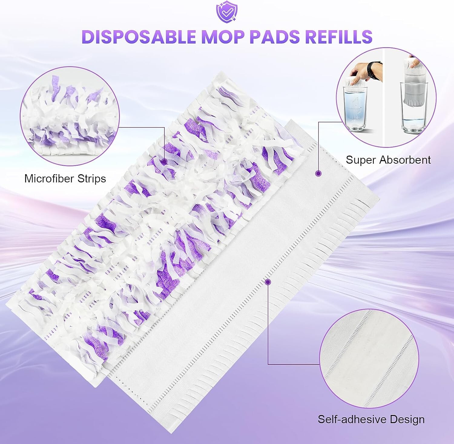 PowerMop Pad Refills - 25 Disposable Cleansing Pads for Multi-Surface Perfection