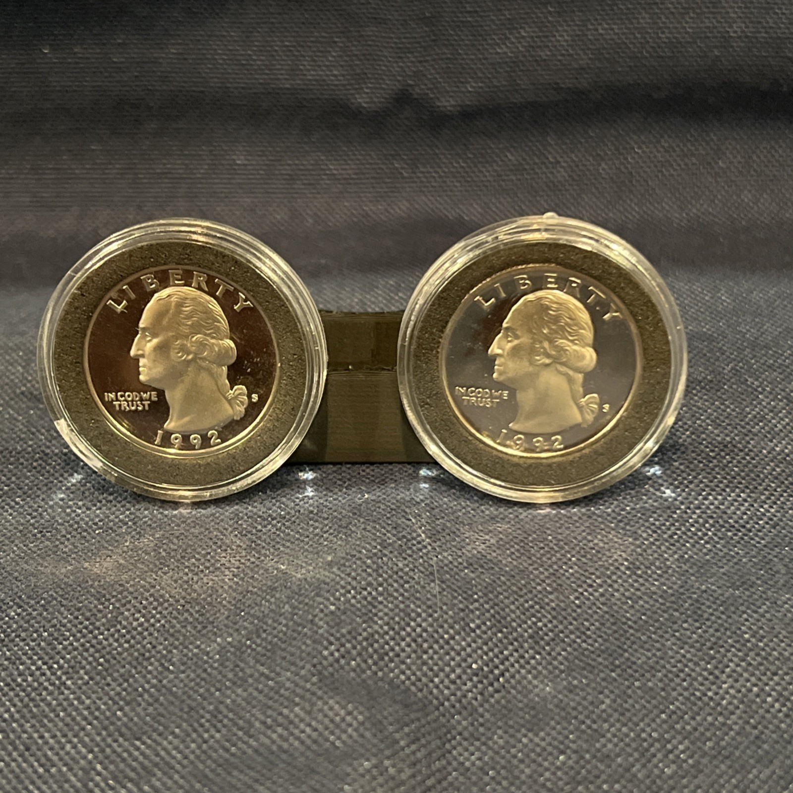 1992-S Washington Quarter CLAD Proof In Capsule (2 Total)