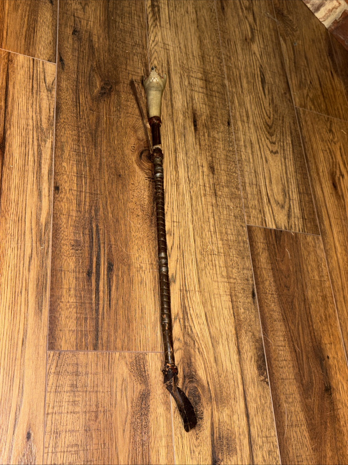 Antique Equestrian Brown Leather Riding Crop 22” Inch Vintage Horse Whip