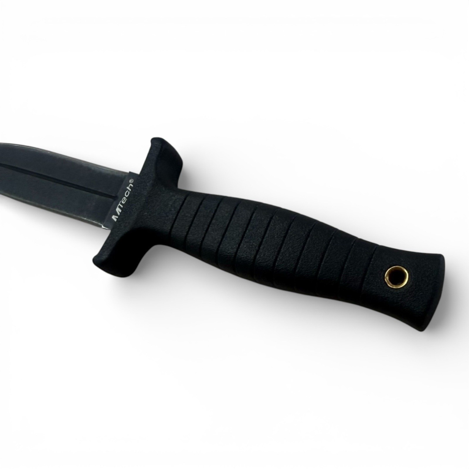 MTech Double Edge Dagger Fixed Blade Knife Rubber Handle w Sheath + Free Folder