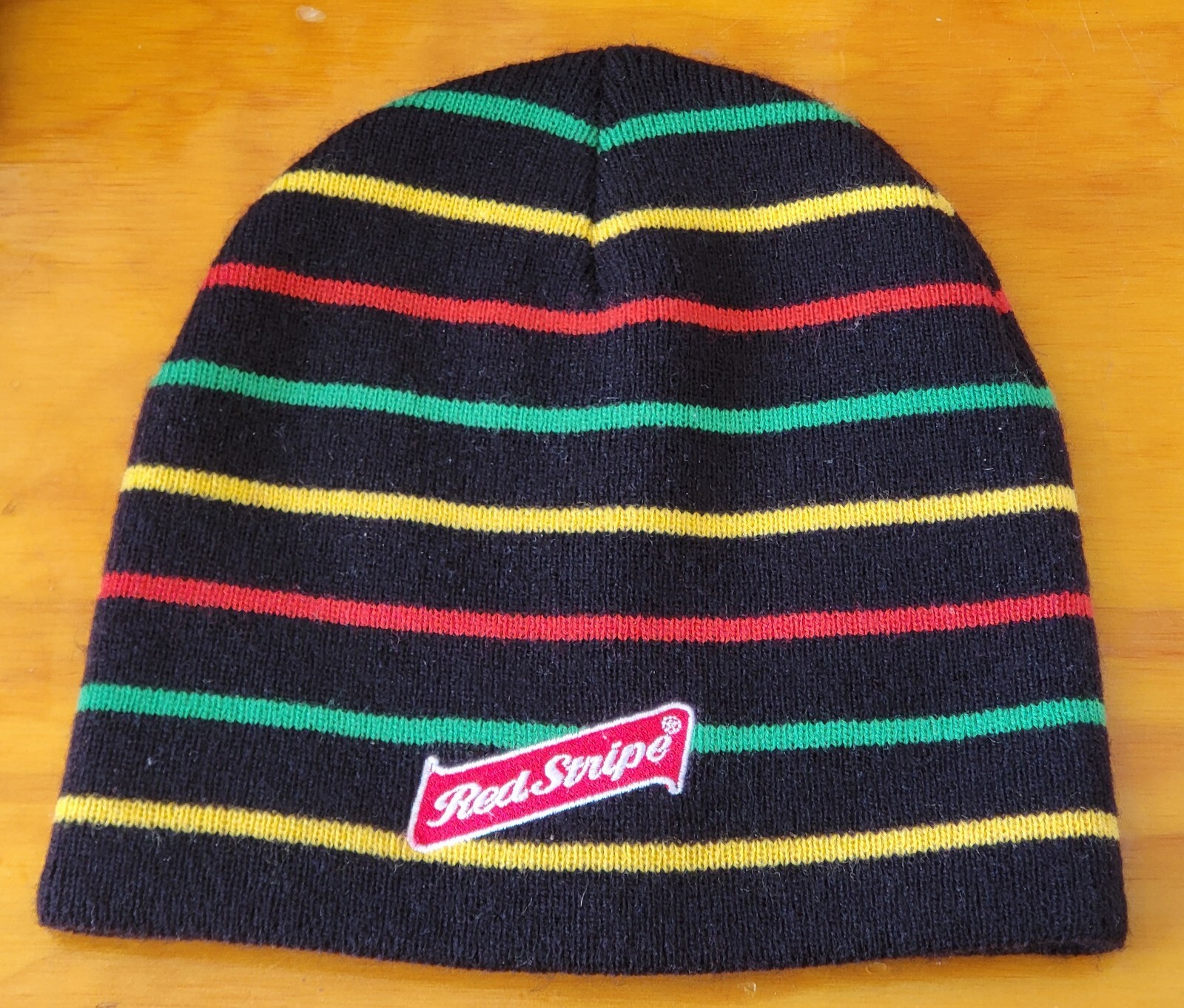 RED STRIPE Stuff Beanie Hat Cap BEER Rasta JAMAICAN Colors Style